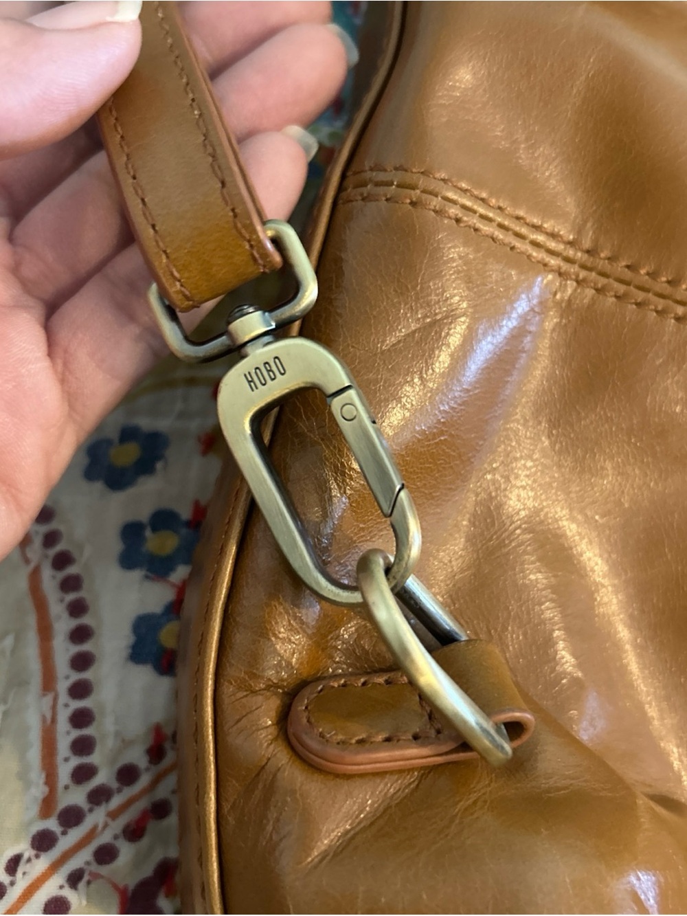 Hobo Leather Betta Sling Bag Dark Brown with Dust Bag in Great Condition - Picture 10 of 14